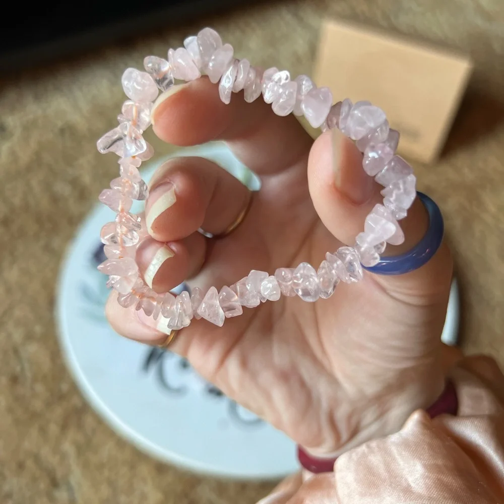Set of 8 bracelets and 10 rings Natural Crystal Chakra Gemstone Crystal Chip.